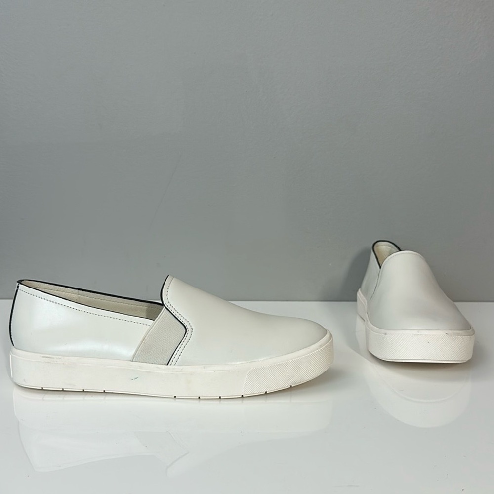 Vince‎ Blair Leather Slip-On Sneakers -Milk Size 5.5